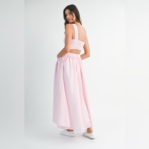 Elegant Pink Maxi Skirt Set - Picture 7 of 15